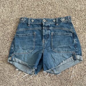 We The Free by Free People High-Rise Denim Shorts – Size 26, Raw Hem